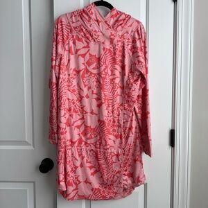 RipSkirt Hawaii Sun Hoody Loralei Pink Floral UPF 50